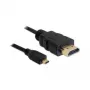 HDMI kabelis DeLOCK 82661 1 m HDMI Type A uz Type D Melns