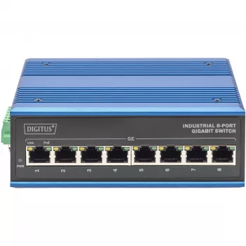 Nepārvaldāms slēdzis Digitus DN-651121 8 portu Gigabit Ethernet PoE
