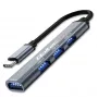 USB centrmezgls QOLTEC 53792, USB-C 3.1 uz 4 portiem (USB 3.0 x1, USB 2.0 x3)