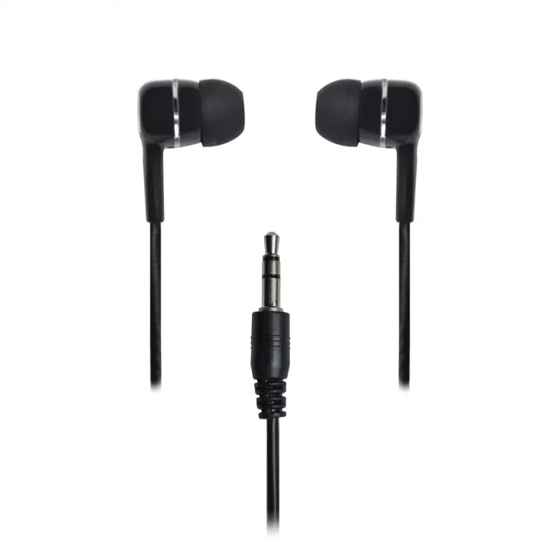 Vadu ievietojamās austiņas VAKOSS LT-437EX, binaurālas, 3,5 mm, 1 m kabelis, 32 Ω, 20–20000 Hz, slēgtas, melnas
