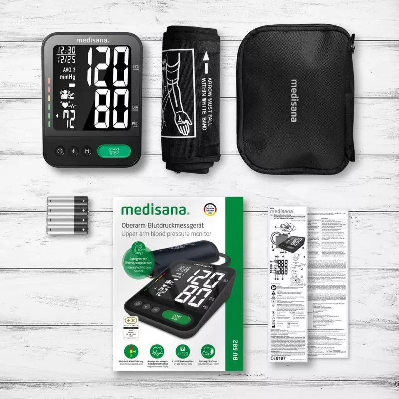 Augšdelma asinsspiediena mērītājs Medisana BU 582 (melns)