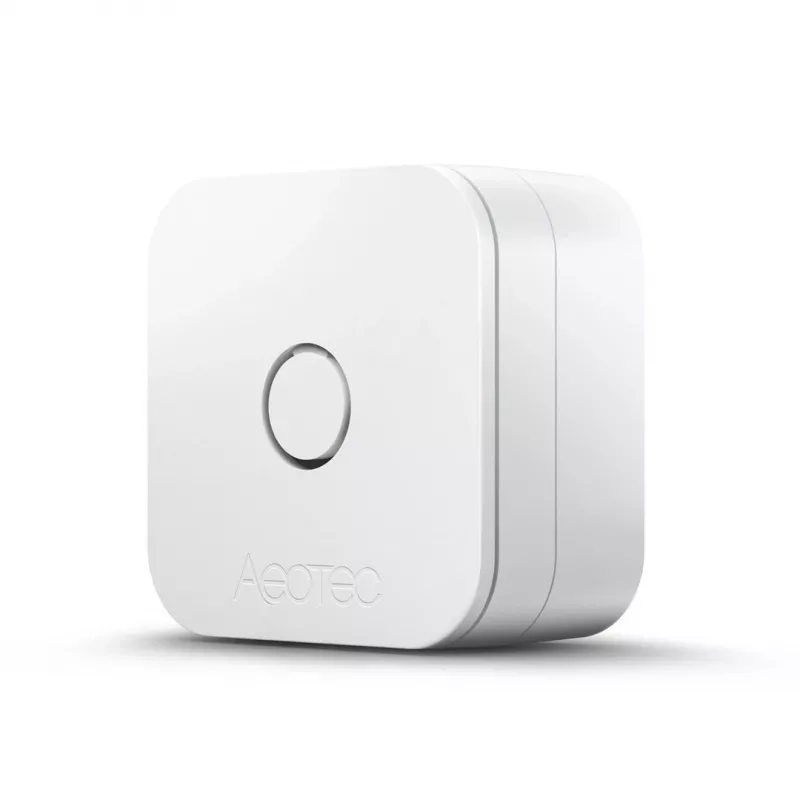 Iekštelpu temperatūras un mitruma sensors AEOTEC AEOEZWA039 — brīvi stāvošs, darbināms ar baterijām, 34×34×17 mm