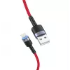 USB uz Lightning datu kabelis Tellur, 3A, 1,2 m, LED indikators, sarkans