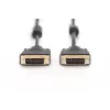 DIGITUS - DVI kabelis - Dual Link - DVI-D (M) - DVI-D (M) - 5,0m - liets, īkšķa skrūves - melns (AK-320101-050-S)
