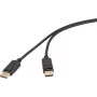 Renkforce DisplayPort spraudnis, melns RF-6830476 4K UHD (RF-6830476)