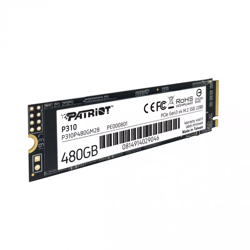 SSD disks Patriot Memory 480 GB M.2 PCI Express 3.0 NVMe P310