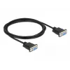 Seriālais kabelis DeLOCK 86605 Melns 2m RS-232 Sub-D9