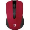 Bezvadu optiskā pele DEFENDER MM-935 RF — piemērota abām rokām, 1600 DPI, sarkana, RF USB uztvērējs, AAA baterijas