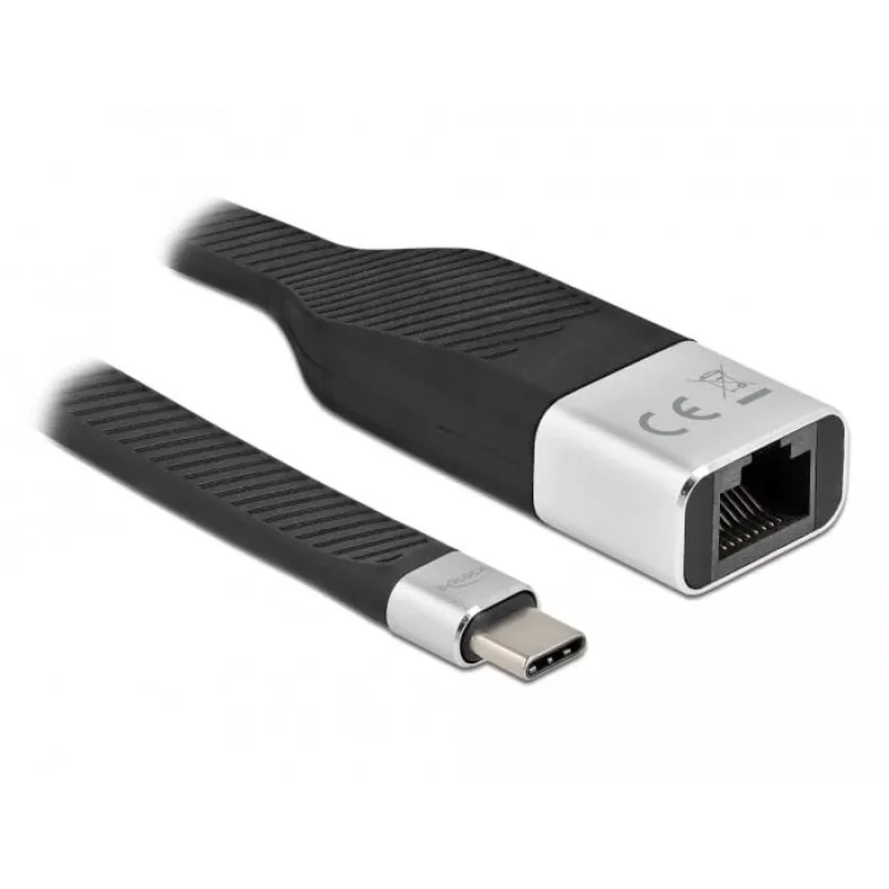 DeLOCK FPC plakanā lentes kabelis 86936 USB Type-C uz Gigabit LAN 15 cm