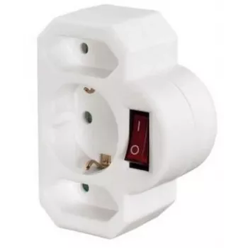 Hama 00108846 strāvas kontaktdakšas adapteris Tips F Universāls Balts