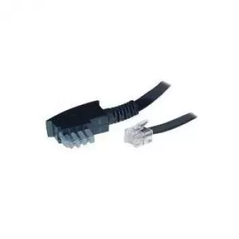 S/CONN 6m TAE-N - RJ12 Melns Transparent TC 70166 ShiverPeaks