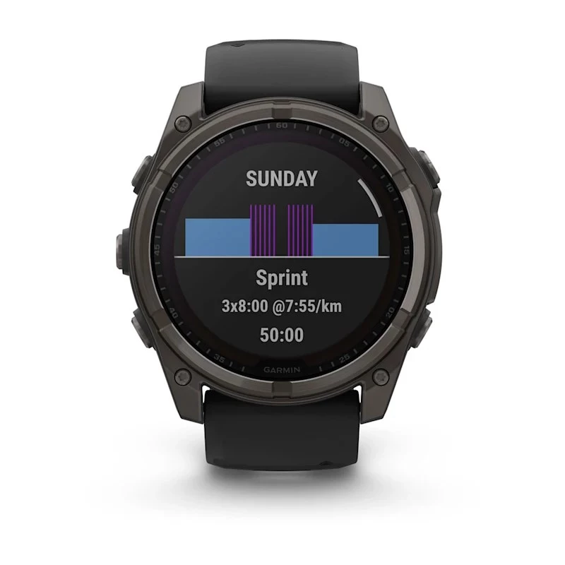 Garmin fenix 8 3.56 cm (1.4) 51 mm Digital 280 x 280 pikseļi Skārienekrāns Titāns Wi-Fi GPS (satelīts)