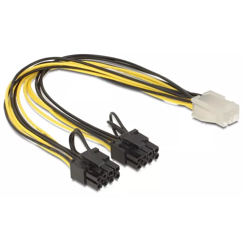 DeLOCK 83433 iekšējais barošanas kabelis 0.3 m PCI-E 6+2 kontaktu 6-kontaktu