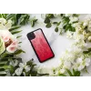 Viedtālruņa maciņš iKins iPhone 11 Pro Max — rozā ezers ar melnu apmali