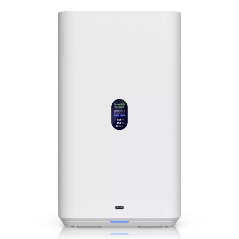 Ubiquiti UNAS-2-W Unifi Nas 2X 3.5 HDD nodalījumi, 2.5GBE, USB-C, POE++ adapteris