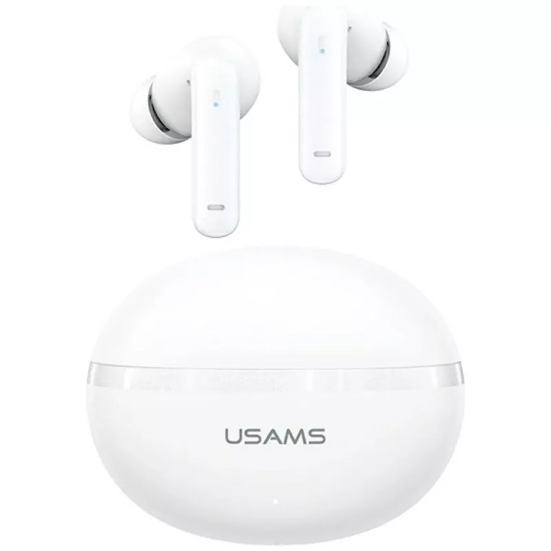 Bluetooth austiņas Usams TWS E02 ANC+ENC baltas