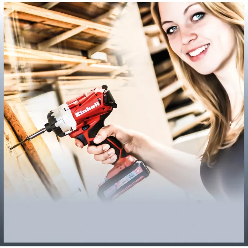 Profesionālā bezvada triecienatslēga TP-CI 18 Li Brushless -solo, 18 V (sarkana/melna, bez akumulatora un lādētāja)
