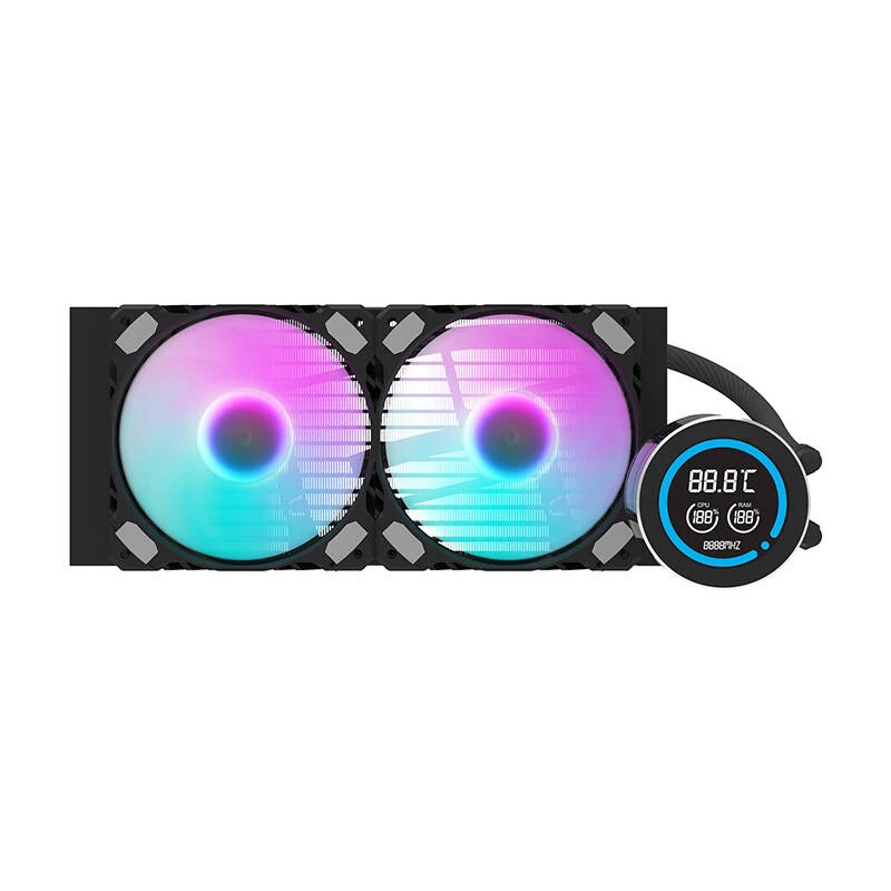 240mm radiators Darkflash DN-D240 Melns — ūdens dzesēšanas radiators šķidruma dzesēšanas sistēmām datoros