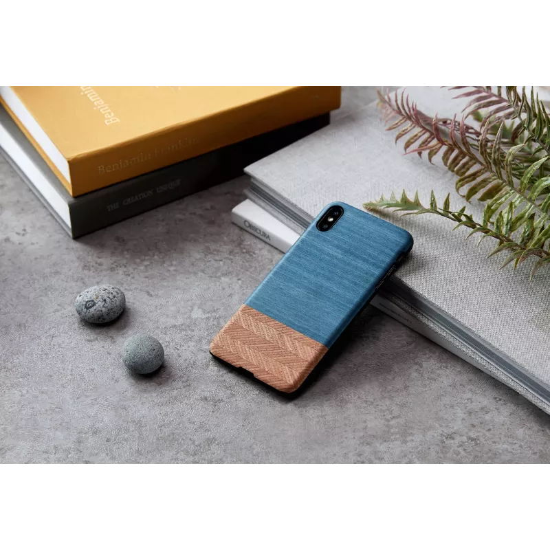 man and wood viedtālruņa maciņš iPhone XS Max — džinsa melns