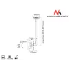 Maclean MC-504A S regulējams griestu kronšteins 23-42 30kg