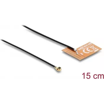 Antenna DELOCK 2.4 GHz I-PEX MHF® I spraudnis daudzvirzienu 2–3 dBi ar 15 cm FPC kabeli iekšējai līmējošai montāžai