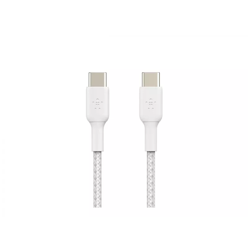 Belkin BOOST CHARGE - USB kabelis - 24 kontaktu USB-C (vīrišķais) uz 24 kontaktu USB-C (vīrišķais) - USB 2.0 - 2 m - Balts