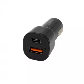 Auto lādētājs SBOX CC-038 38W melns — divu portu USB strāvas adapteris transportlīdzeklim
