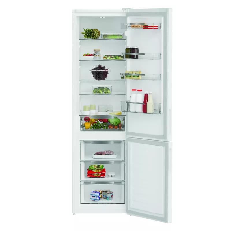 INDESIT ledusskapis | INKS 1401 W4E | Energoefektivitātes klase E | Brīvi stāvošs | Kombi | Augstums 202,5 cm | Ledusskapja neto tilpums 266 L | Saldētavas neto tilpums 120 L | 38 dB | Balts