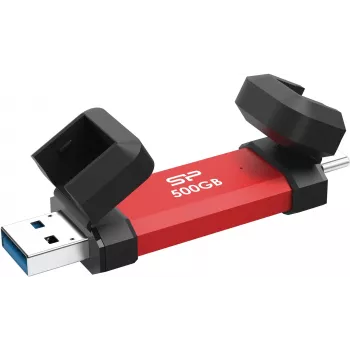 Pārnēsājams SSD Silicon Power DS72 500 GB, USB-C/USB-A 3.2 Gen 2