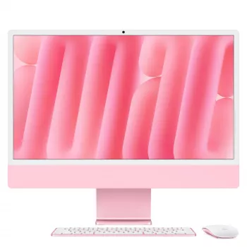 iMac 24 Retina 4.5k Display M4, rozā, M4 (8-CPU/8-GPU), 16GB, 256GB, vācu, bez Gigabit Ethernet, Magic pele, MWUG3D/A