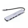 USB-C centrmezgls Unitek 7in1 Aluminium PD 100W 5 Gbps — multiportu adapteris ar Power Delivery