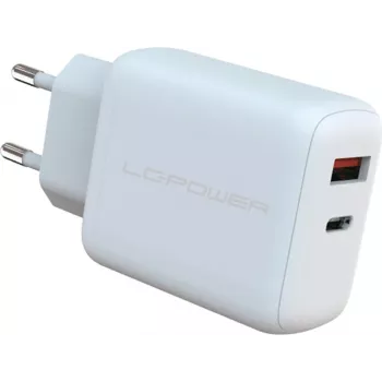 Iekštelpu lādētājs LC-Power LC-GAN-45 Universal AC Fast Charging balta