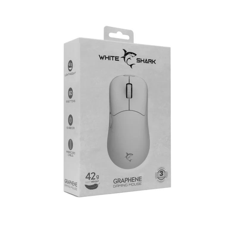 Pele White Shark GM-5014 Graphene balta USB