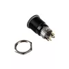 DimasTech Vandalizācijas izturīgs slēdzis/poga 19mm Melnsline Dot RGB PD218
