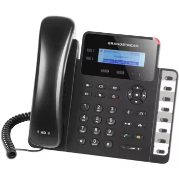 DECT tālrunis Grandstream GXP1628 — DECT galda/sienas tālrunis, LCD 132x48 px, skaļrunis, 500 kontaktu, RJ‑9 austiņas