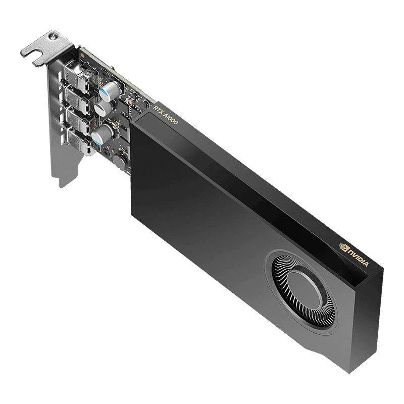PNY NVIDIA RTX A1000 - grafikas kartes - RTX A1000 - 8GB GDDR6 - PCIe 4,0 x8 Low-Profile - 4 x Mini DisplayPort (VCNRTXA1000-PL)
