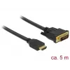 Video kabeļa adapteris DeLOCK 85656 5 m HDMI Type A DVI melns
