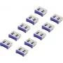 Renkforce USB porta bloķētājs RF-4695230, 10 gab. komplekts, sudraba-zils RF-4695230 (RF-4695230)