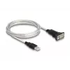DeLOCK 63465 seriālais kabelis melns caurspīdīgs 1,8 m USB Type-A DB-9