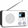 Interneta radio TECHNISAT VIOLA 2 C IR — Analogā & digitālā uztvērēja, DAB+/FM, Wi‑Fi, 3 W, 2,4 collu TFT, 3,5 mm, melns/baltss