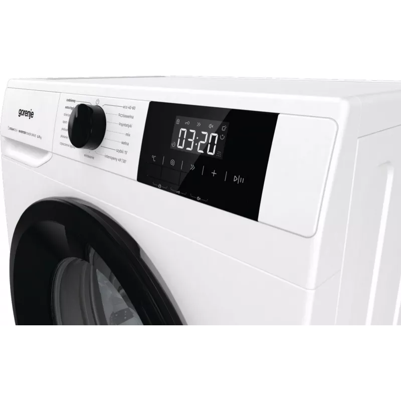 Brīvi stāvoša veļas mazgājamā mašīna Gorenje W3NGPI72SBS, 7 kg, 1200 apgr./min, invertora motors, tvaiks, 15 programmu, balta