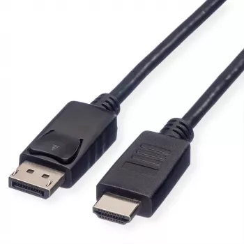 Kabelis ROLINE 11445780 1 m DisplayPort uz HDMI melns