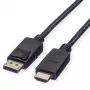 Kabelis ROLINE 11445780 1 m DisplayPort uz HDMI melns