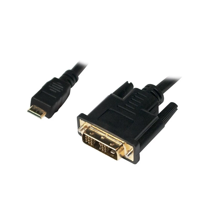 Mini HDMI uz DVI-D kabelis M/M, 1 m, melns