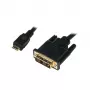 Mini HDMI uz DVI-D kabelis M/M, 1 m, melns