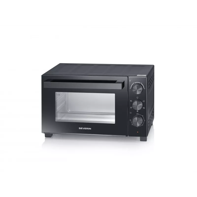 Mini cepeškrāsns SEVERIN TO 2075 — 30 L ietilpība, 1600 W, brīvstāvoša, melna, grila funkcija