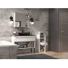 Vannas istabas uzglabāšanas skapis Top e Shop NEL V DDS BIEL — brīvi stāvošs 300×300×850 mm, 3 plaukti, balts