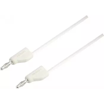 VOLTCRAFT Testa vads [4 mm spraudnis - 4 mm spraudnis] 2 m balts MSB-300 (MSB-300-2-WS)