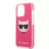 Karl Lagerfeld KLHCP13XTPECPI Iphone 13 Pro Max 6.7 ciets maciņš fuksijas krāsā/FUSCHIA Choupette Head