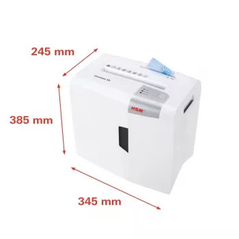 Papīra smalcinātājs HSM X5 daļiņu griešanas P-4, 22 cm darba platums, 4,5 mm daļiņas, 5 lapu ietilpība, 18 l tvertne